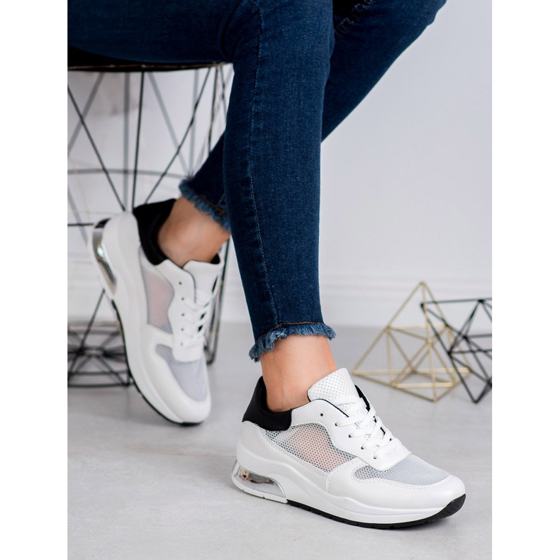 SHELOVET Sportskor med mesh vit 1