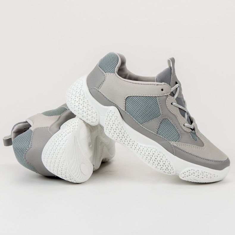 SHELOVET Trendiga grå sneakers 1
