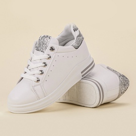 SHELOVET Wedge Sneakers vit 1