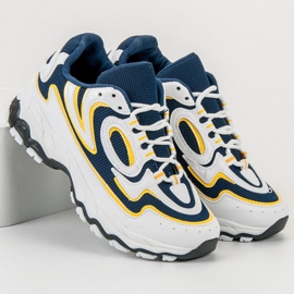 Kayla Kvinnors sportskor vit blå 2