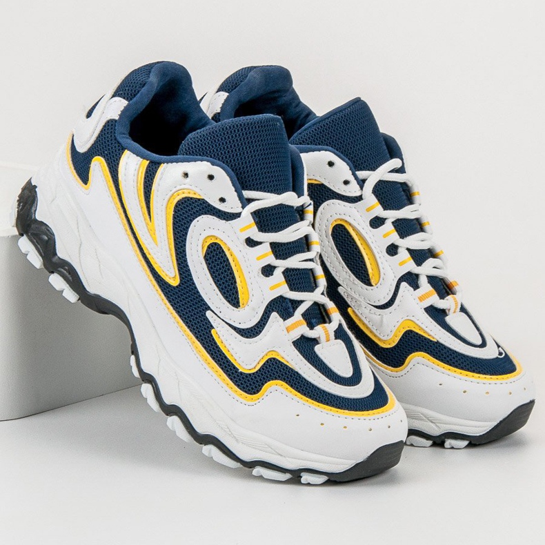 Kayla Kvinnors sportskor vit blå 2