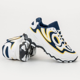 Kayla Kvinnors sportskor vit blå 1