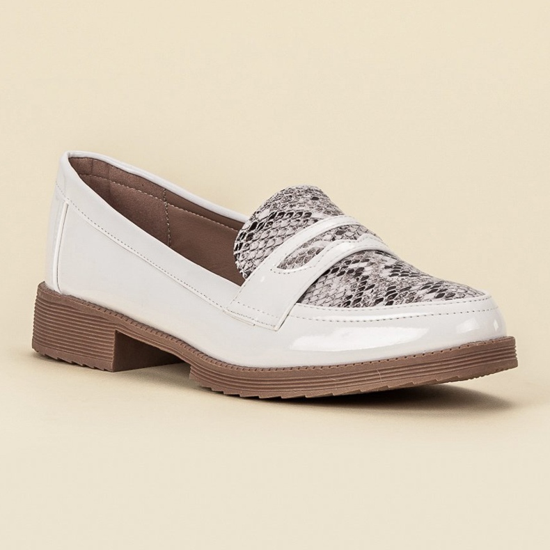 Bestelle Lackerade loafers vit brun 1