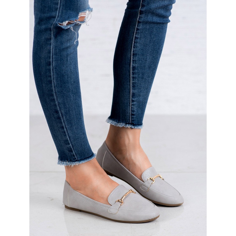 SHELOVET Eco Leather Loafers grå 1