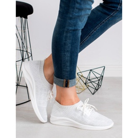 Ideal Shoes Textil sportskor vit 1