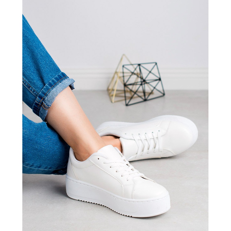 SHELOVET Sportskor På Plattformen vit 2