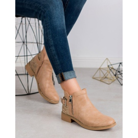 Bestelle Beige Snake Print stövlar 1