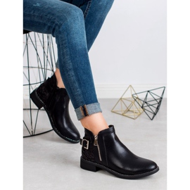 Bestelle Svarta Snake Print stövlar 1