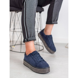 Bestelle Mocka sportskor marinblå 1