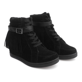 Mocka Sneakers Boho Fringe 2030 Svart 1