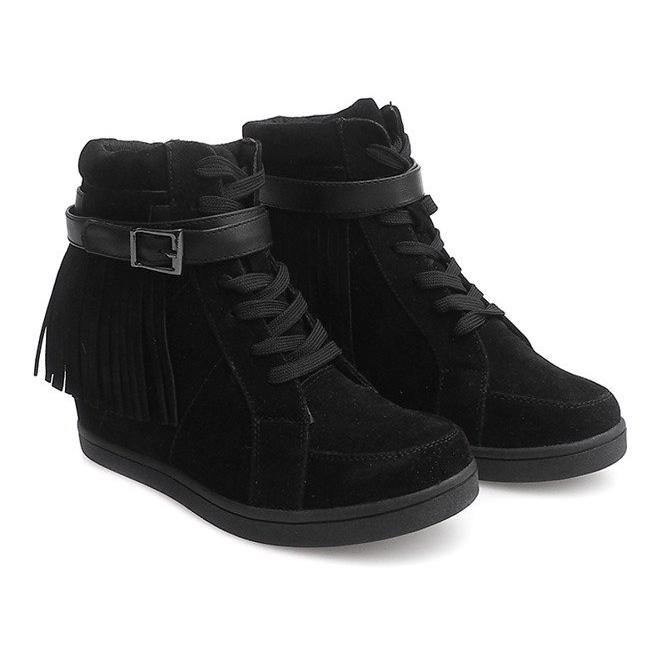 Mocka Sneakers Boho Fringe 2030 Svart 1