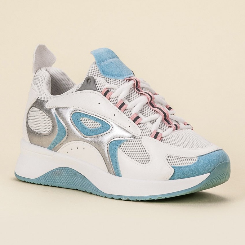 SHELOVET Bekväma sportskor vit blå 1