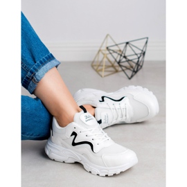 SHELOVET Snörade sportskor vit 1