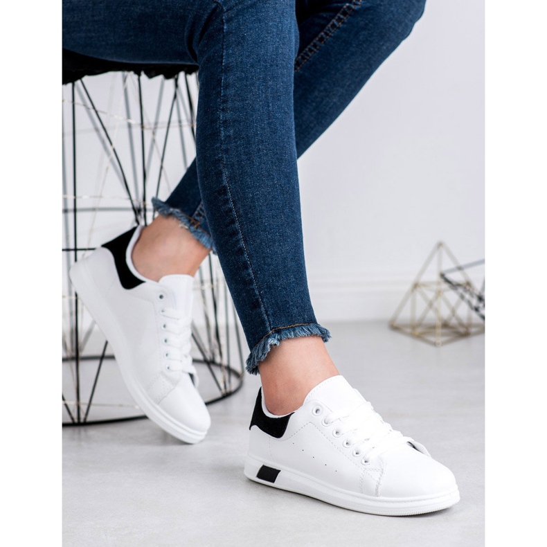 Ideal Shoes Kvinnors sportskor vit 2