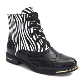Zebra 6722-1 Black Boot vit svart 1