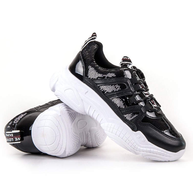 Ax Boxing Sneakers med paljetter svart 1