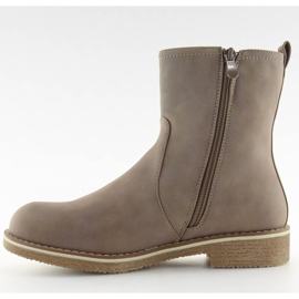 Platta skor med beige platta klackar 0-253 Khaki 1