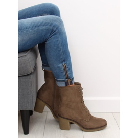 Brun 3638 khaki snörning med höga klackar 2