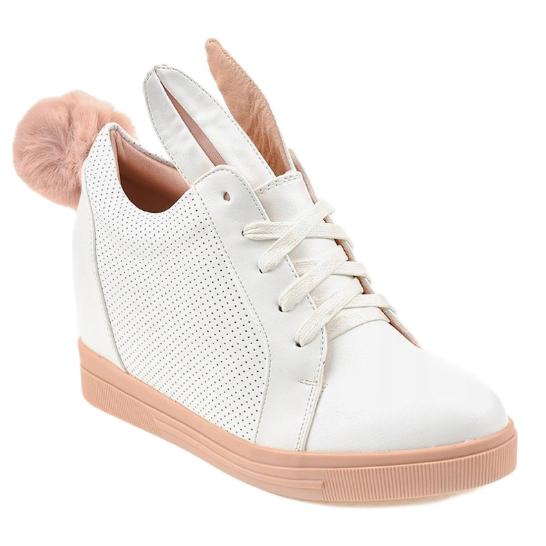 Vita sneakers på kilkaninerna H6211-9 1