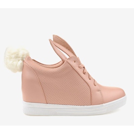 Rosa sneakers på kilkaninerna H6211-11 2