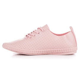 Genombrutna rosa sneakers 1