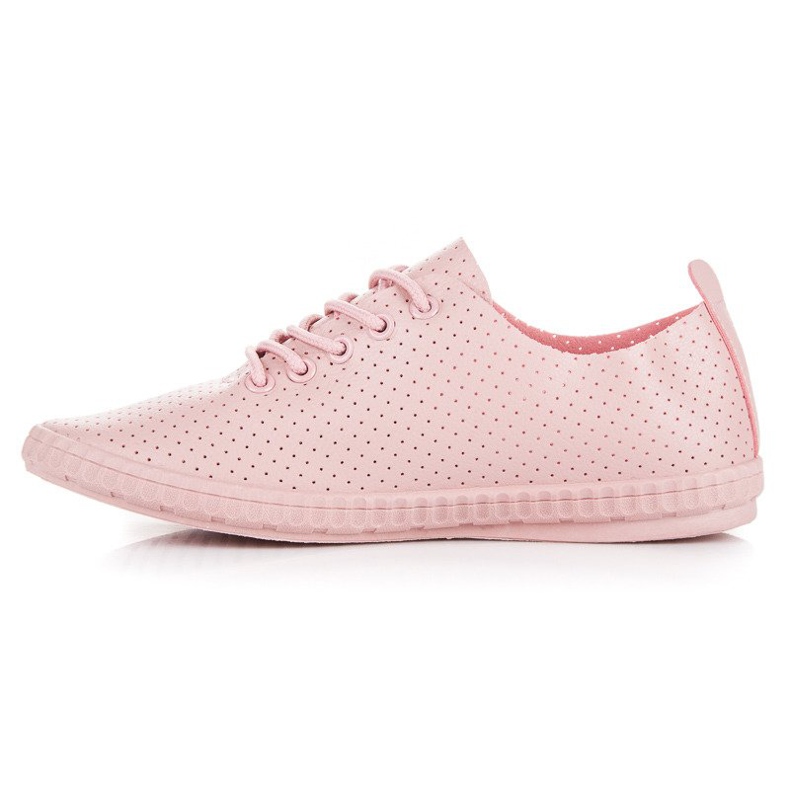 Genombrutna rosa sneakers 1