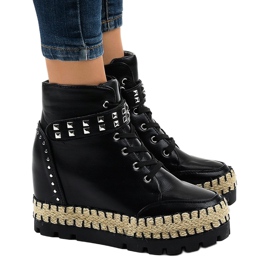 Svarta damstövlar AJ-547 för kvinnor 1