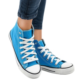 Blå klassiska höga sneakers DTS8224-16 2