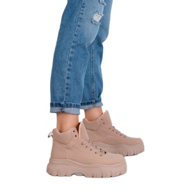 Kylie Snörskor på plattformen rosa 1