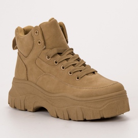 Kylie Snörskor på plattformen brun 1