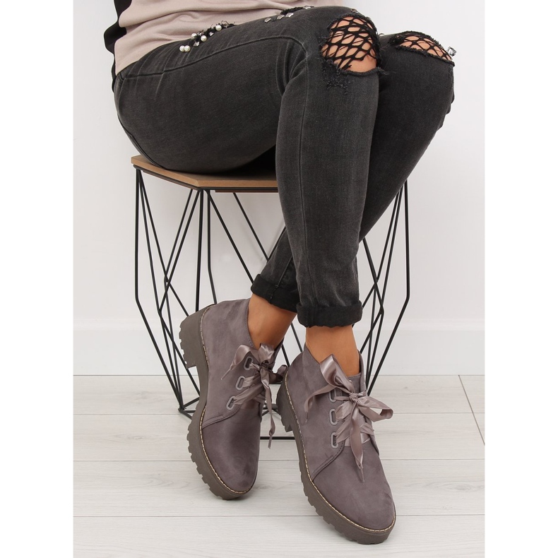 Grå stövlar för kvinnor grå LL219 Grå 1