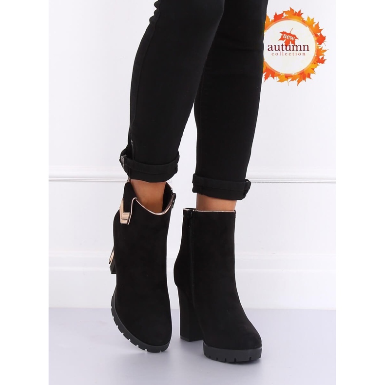 Svart M319 Svarta höga klackar 1