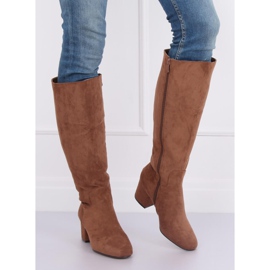 Bruna höga klackar YQ218P Camel 2