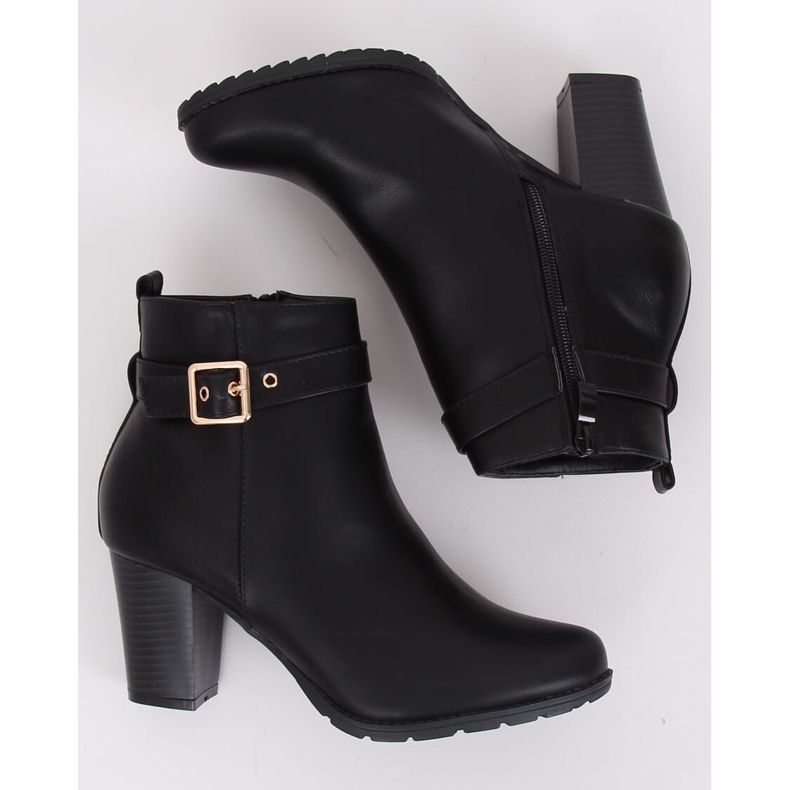 Svarta högklackade stövlar F169 Svart 2