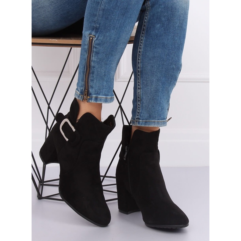 Svarta YL53 Svarta högklackade stövlar 2