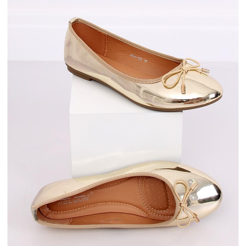 Metallic gold ballerinas 9988-139 Guld gyllene 1