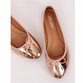Champagne metalliska ballerinor 9988-139 Champagne rosa 1