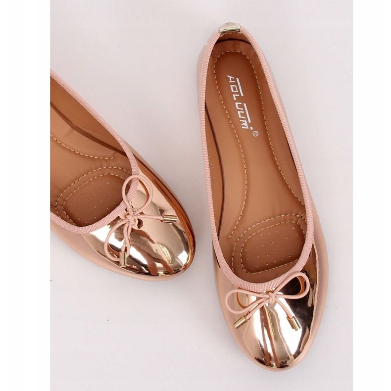 Champagne metalliska ballerinor 9988-139 Champagne rosa 1