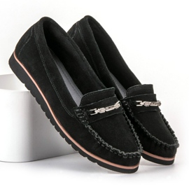 Filippo Bekväma läderloafers svart 1