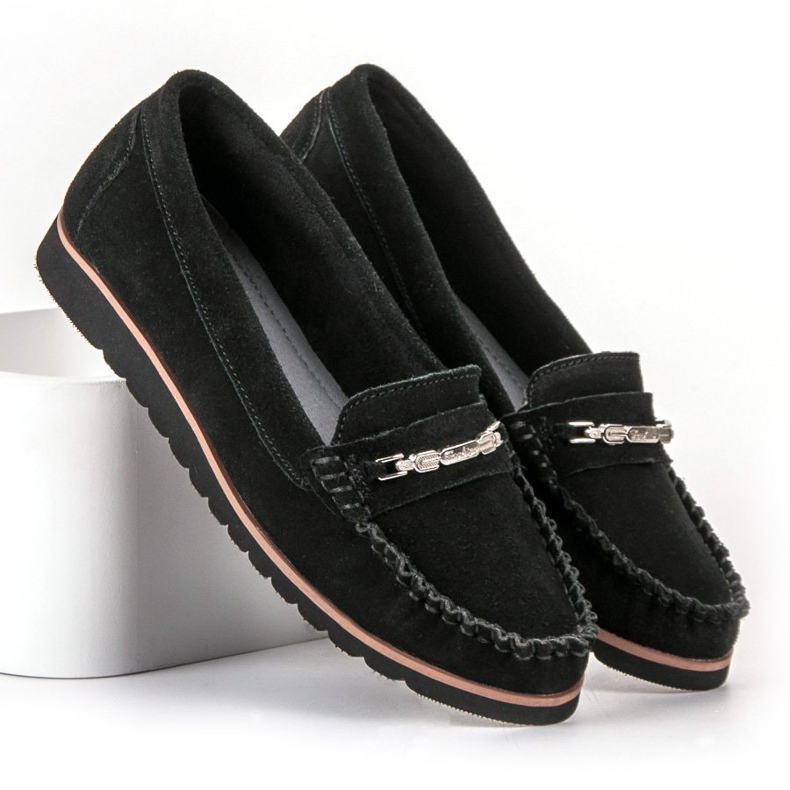 Filippo Bekväma läderloafers svart 1