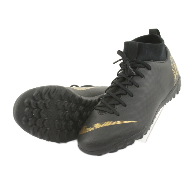 Nike Mercurial SuperflyX 6 Academy Gs Tf Jr AH7344-077 fotbollsskor svart 4