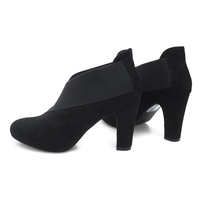 Suede Booties On A Post 7-206 Black svart 1