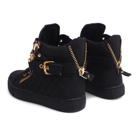 High-top Quilted Sneakers R-35 Svart 2