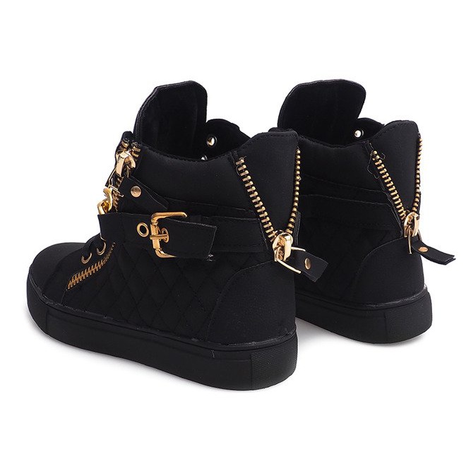 High-top Quilted Sneakers R-35 Svart 2