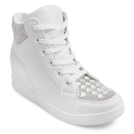 Sneakers med paljetter C7165 Vit 1