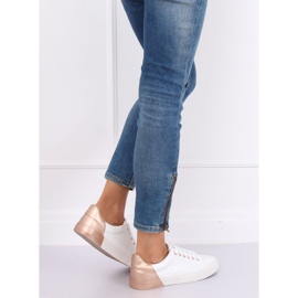 Kvinnors vita och champagnesneakers A88-29 W-CHAMPAGNE mångfärgad 1