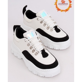 Svartvita skor med hög sula PF5329 Svart 1