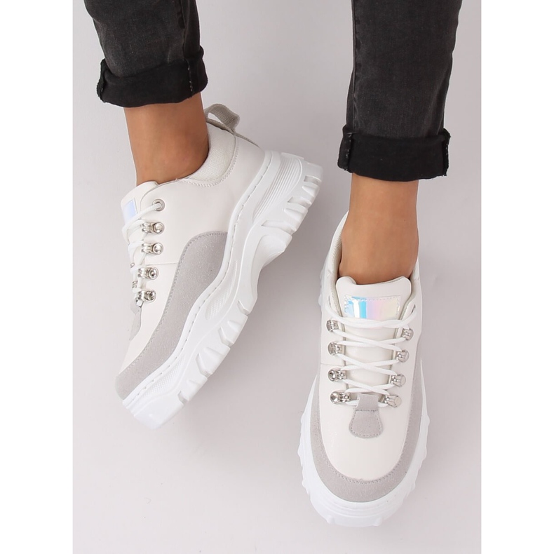 Högsulaskor, vita och gråa PF5329 Grå 1