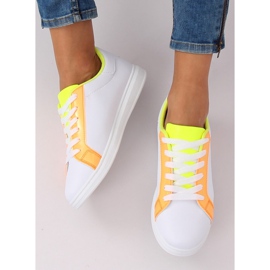 Dam sneakers W-3116 Orange vit gul 2