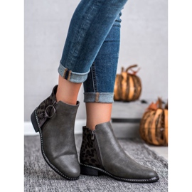 Filippo Snygga kängor med dragkedja grå 2